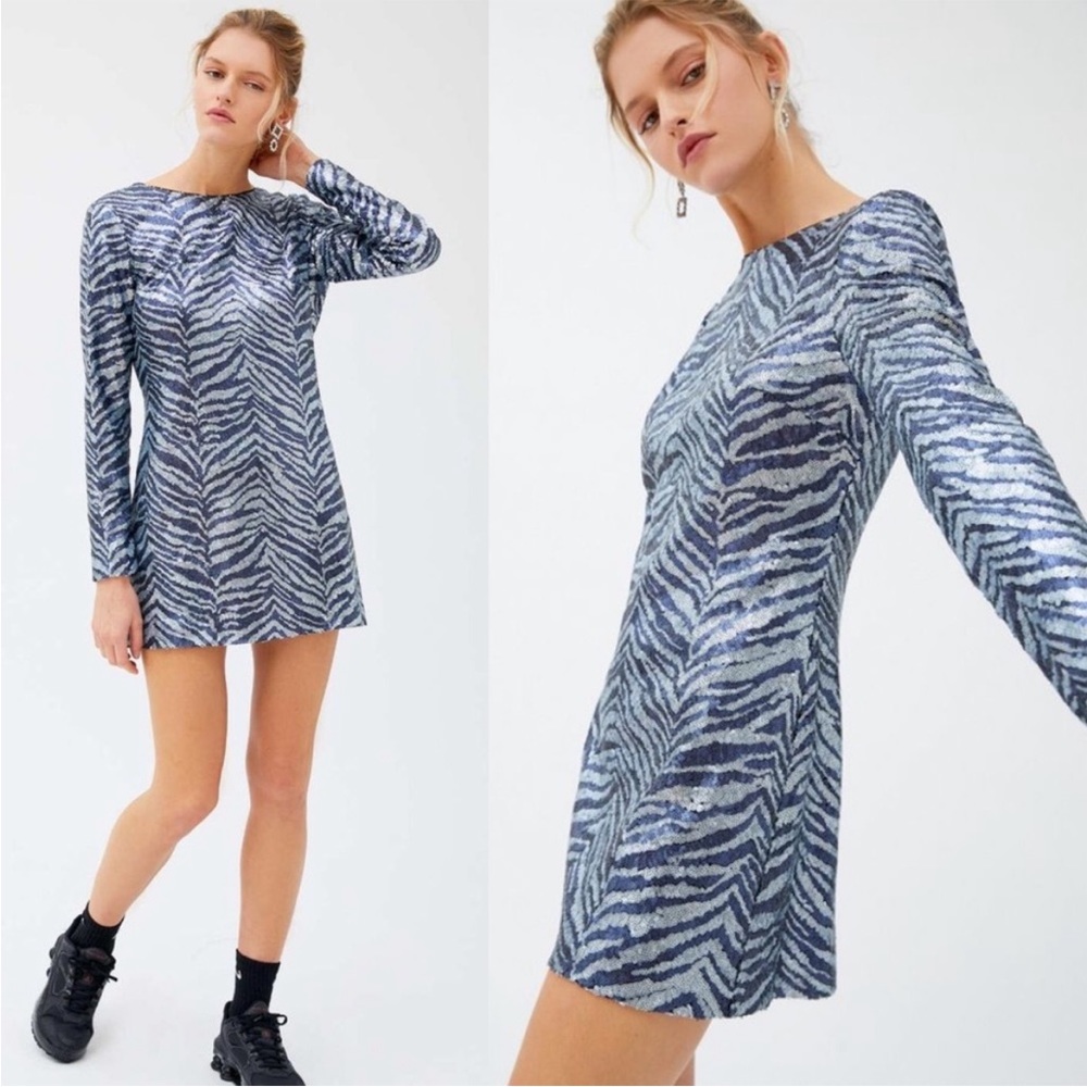 Urban Outfitters Sequin Animal Print Mini dress~ NWT Sz Small